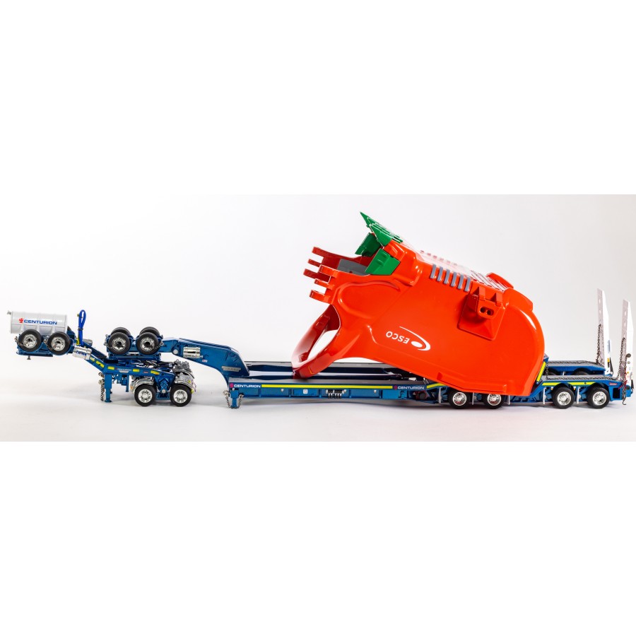 Drake ZT09328 Drake 2x8 Dolly and 4x8 Dragline Bucket Trailer with ESCO Bucket Centurion - Scale 1:50