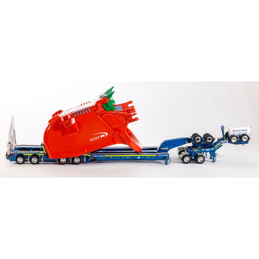 Drake ZT09328 Drake 2x8 Dolly and 4x8 Dragline Bucket Trailer with ESCO Bucket Centurion - Scale 1:50
