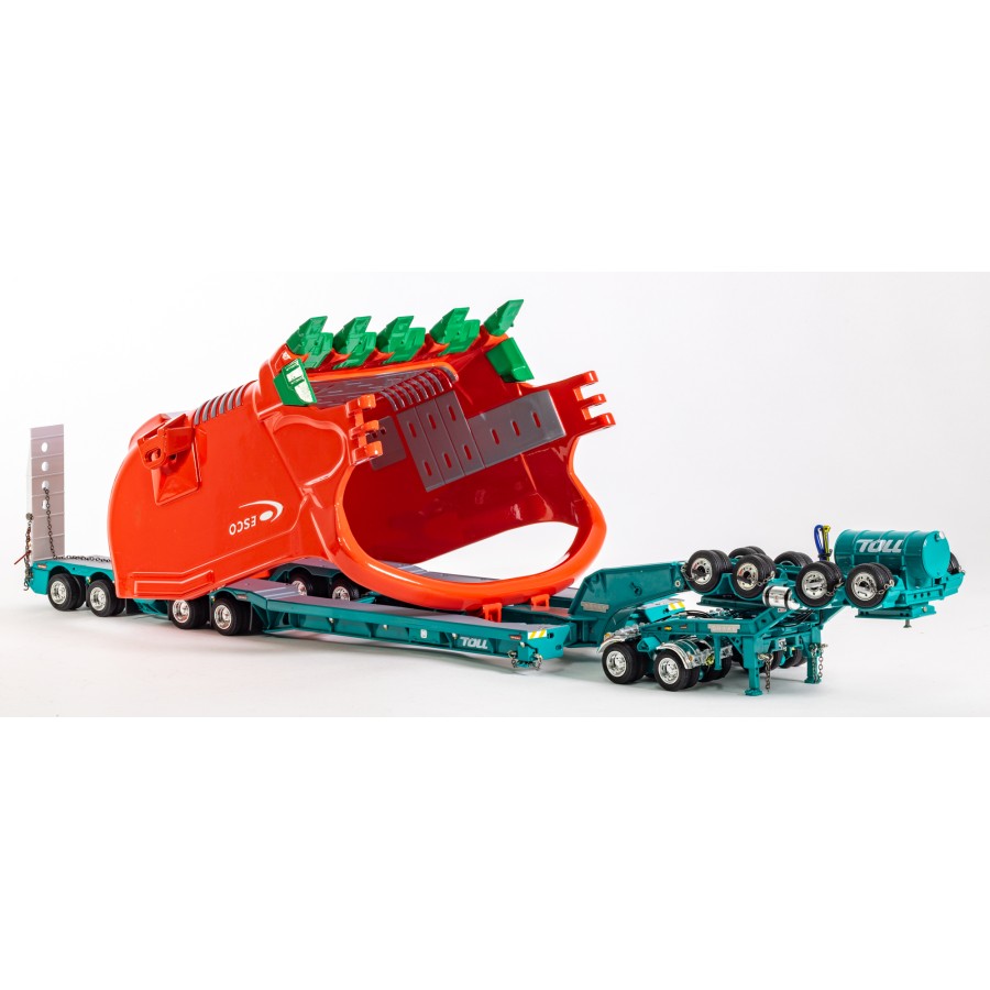 Drake ZT09331 Drake 2x8 Dolly and 4x8 Dragline Bucket Trailer with ESCO Bucket Toll - Scale 1:50