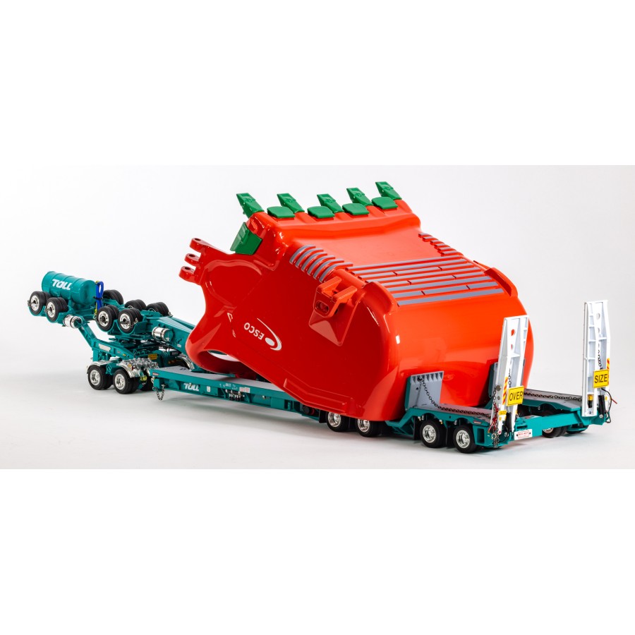 Drake ZT09331 Drake 2x8 Dolly and 4x8 Dragline Bucket Trailer with ESCO Bucket Toll - Scale 1:50