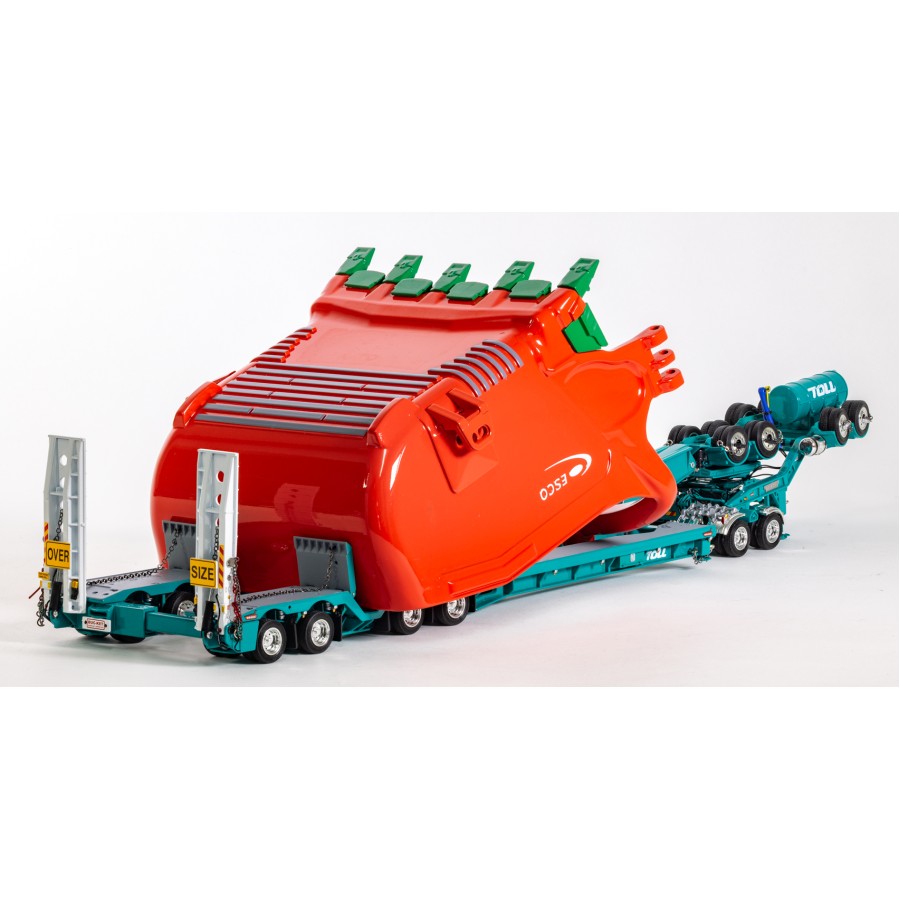 Drake ZT09331 Drake 2x8 Dolly and 4x8 Dragline Bucket Trailer with ESCO Bucket Toll - Scale 1:50