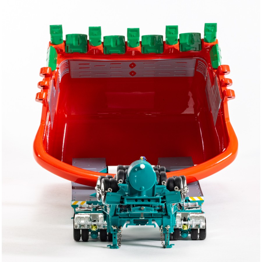 Drake ZT09331 Drake 2x8 Dolly and 4x8 Dragline Bucket Trailer with ESCO Bucket Toll - Scale 1:50