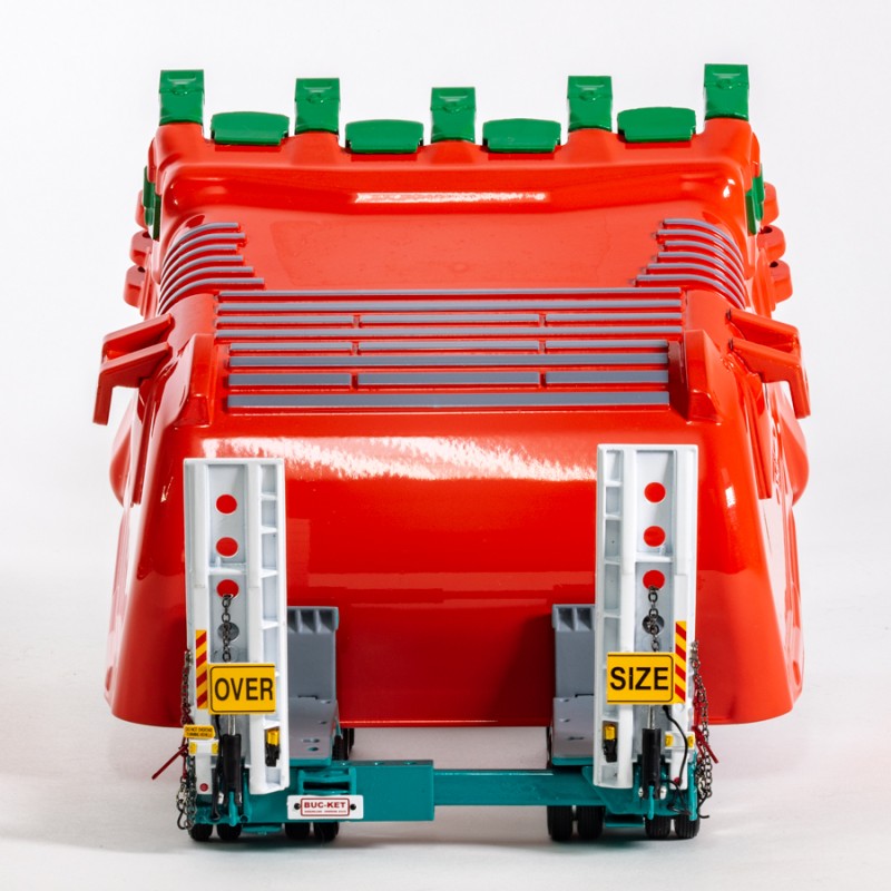 Drake ZT09331 Drake 2x8 Dolly and 4x8 Dragline Bucket Trailer with ESCO Bucket Toll - Scale 1:50