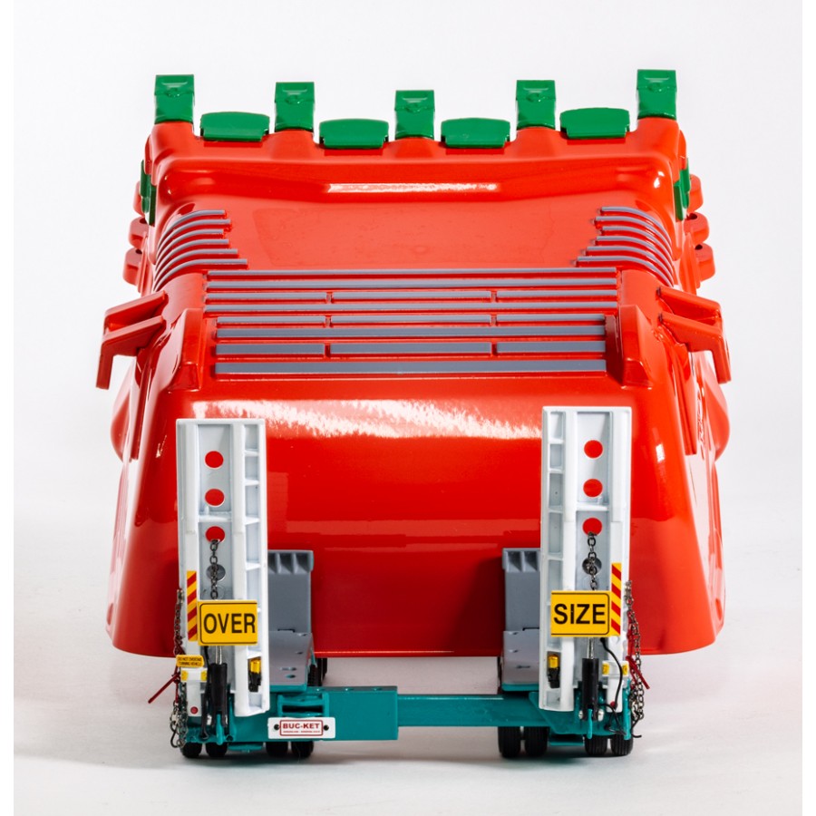 Drake ZT09331 Drake 2x8 Dolly and 4x8 Dragline Bucket Trailer with ESCO Bucket Toll - Scale 1:50