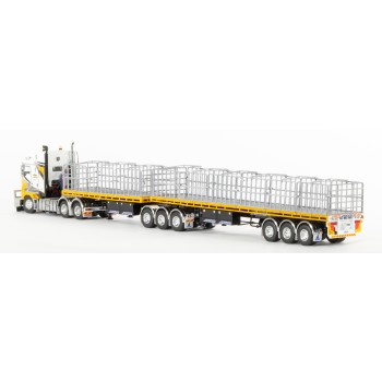 Drake ZT09360 Kenworth K200 Prime Mover with Freighter B Double Combination Big Hill Cranes - Scale 1:50