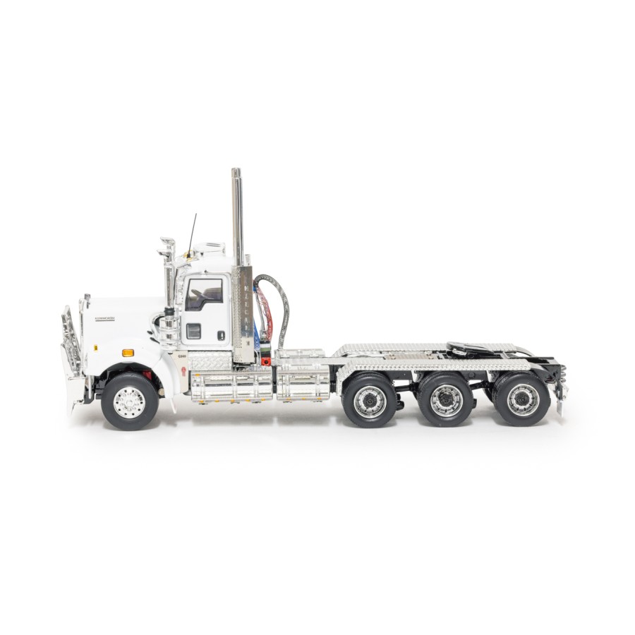 Drake Collectibles Z01646 - Australian Kenworth C509 Day Cab Tri Drive Prime Mover White Black - Scale 1:50