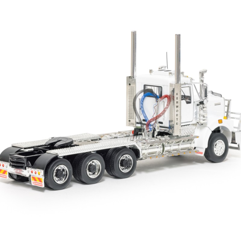 Drake Collectibles Z01646 - Australian Kenworth C509 Day Cab Tri Drive Prime Mover White Black - Scale 1:50
