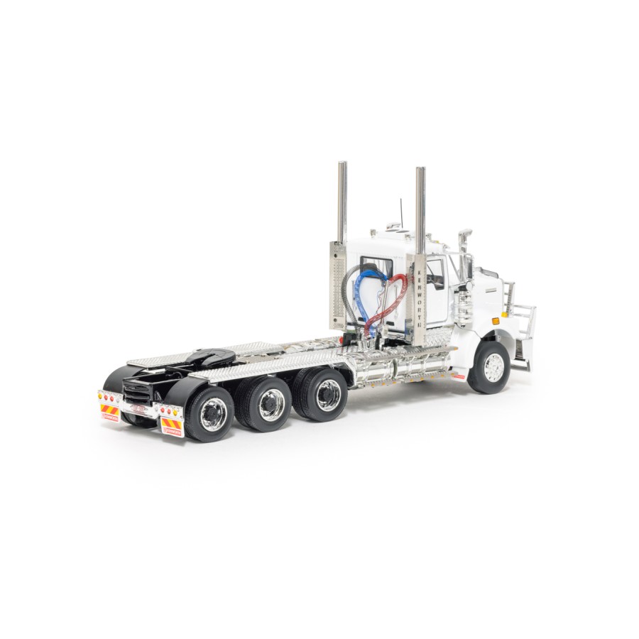Drake Collectibles Z01646 - Australian Kenworth C509 Day Cab Tri Drive Prime Mover White Black - Scale 1:50