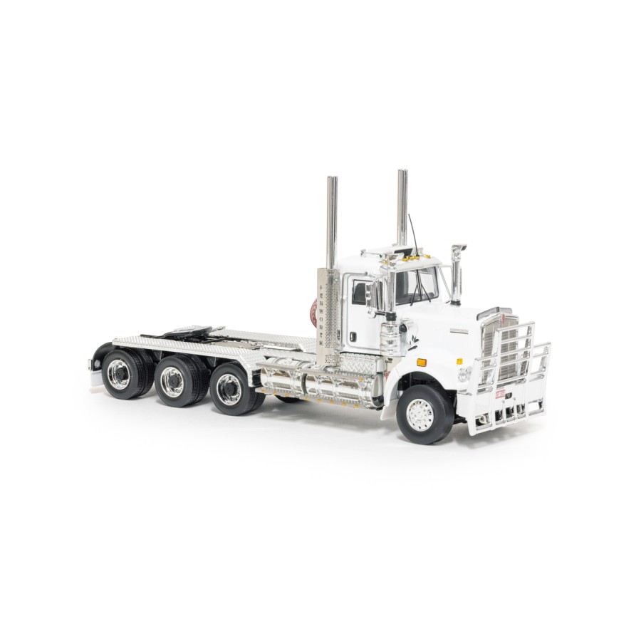 Drake Collectibles Z01646 - Australian Kenworth C509 Day Cab Tri Drive Prime Mover White Black - Scale 1:50