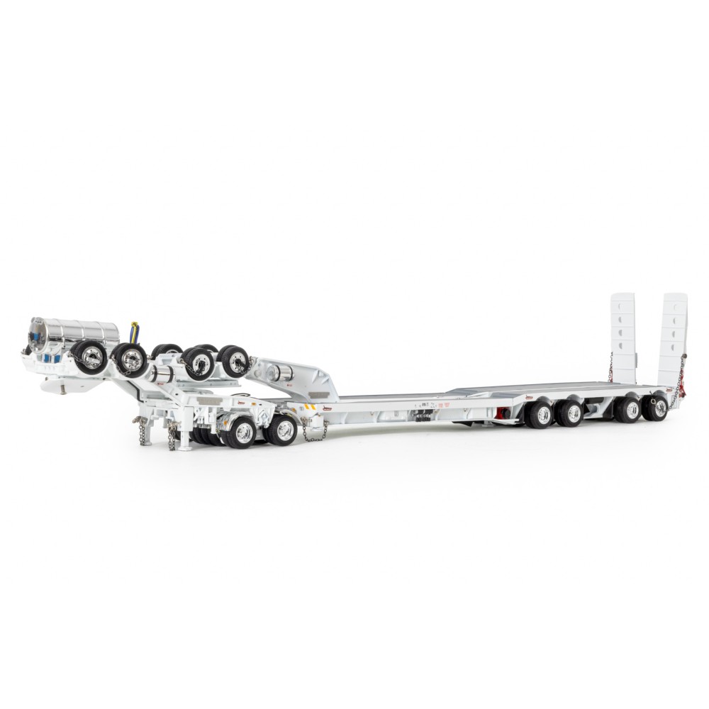 Drake ZT09338 AUSTRALIAN Drake 4x8 Swingwing Drop Deck Trailer and 2x8 Dolly White Heavy Haulage - Scale 1:50