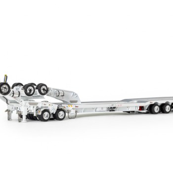 Drake ZT09338 AUSTRALIAN Drake 4x8 Swingwing Drop Deck Trailer and 2x8 Dolly White Heavy Haulage - Scale 1:50
