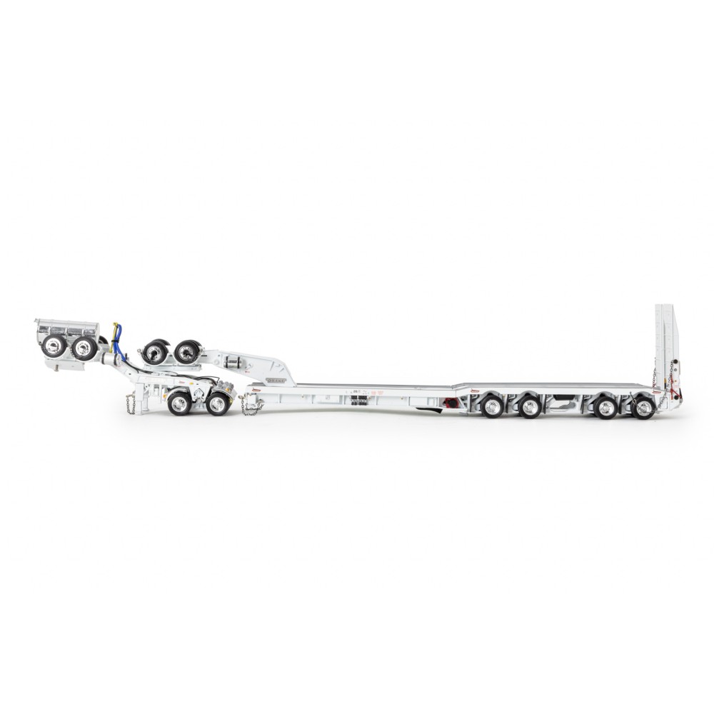 Drake ZT09338 AUSTRALIAN Drake 4x8 Swingwing Drop Deck Trailer and 2x8 Dolly White Heavy Haulage - Scale 1:50