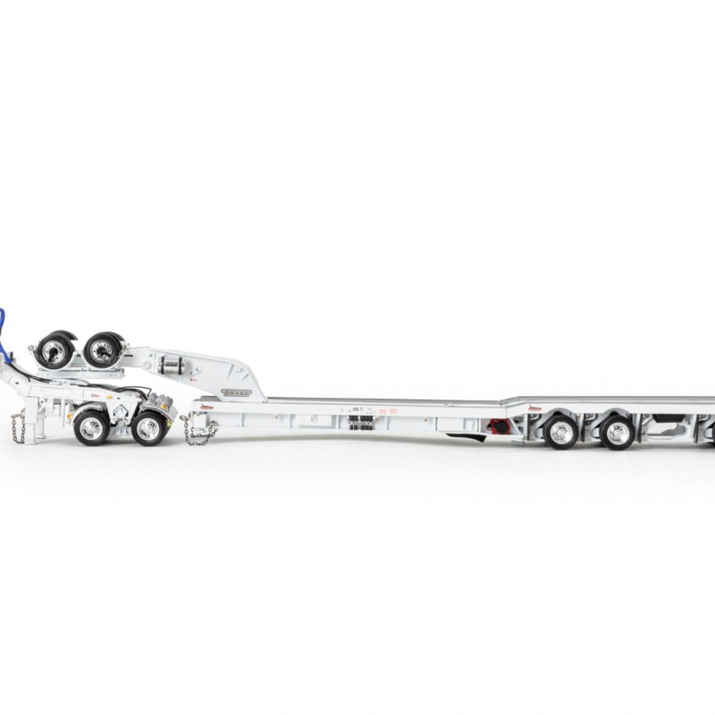 Drake ZT09338 AUSTRALIAN Drake 4x8 Swingwing Drop Deck Trailer and 2x8 Dolly White Heavy Haulage - Scale 1:50