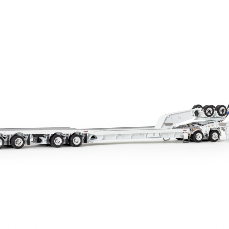 Drake ZT09338 AUSTRALIAN Drake 4x8 Swingwing Drop Deck Trailer and 2x8 Dolly White Heavy Haulage - Scale 1:50