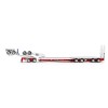 Drake ZT09339 AUSTRALIAN Drake 4x8 Swingwing Drop Deck Trailer and 2x8 Dolly White Red Heavy Haulage - Scale 1:50