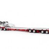 Drake ZT09339 AUSTRALIAN Drake 4x8 Swingwing Drop Deck Trailer and 2x8 Dolly White Red Heavy Haulage - Scale 1:50