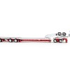 Drake ZT09339 AUSTRALIAN Drake 4x8 Swingwing Drop Deck Trailer and 2x8 Dolly White Red Heavy Haulage - Scale 1:50