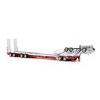 Drake ZT09339 AUSTRALIAN Drake 4x8 Swingwing Drop Deck Trailer and 2x8 Dolly White Red Heavy Haulage - Scale 1:50