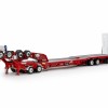 Drake ZT09340 AUSTRALIAN Drake 4x8 Swingwing Drop Deck Trailer and 2x8 Dolly Rosso Red Heavy Haulage - Scale 1:50