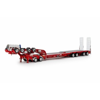 Drake ZT09340 AUSTRALIAN Drake 4x8 Swingwing Drop Deck Trailer and 2x8 Dolly Rosso Red Heavy Haulage - Scale 1:50