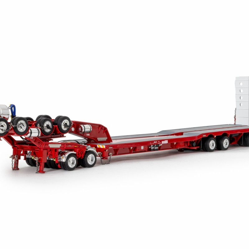 Drake ZT09340 AUSTRALIAN Drake 4x8 Swingwing Drop Deck Trailer and 2x8 Dolly Rosso Red Heavy Haulage - Scale 1:50