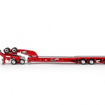 Drake ZT09340 AUSTRALIAN Drake 4x8 Swingwing Drop Deck Trailer and 2x8 Dolly Rosso Red Heavy Haulage - Scale 1:50