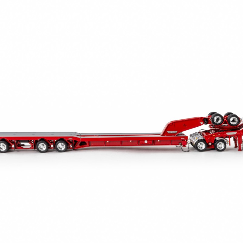 Drake ZT09340 AUSTRALIAN Drake 4x8 Swingwing Drop Deck Trailer and 2x8 Dolly Rosso Red Heavy Haulage - Scale 1:50