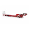 Drake ZT09340 AUSTRALIAN Drake 4x8 Swingwing Drop Deck Trailer and 2x8 Dolly Rosso Red Heavy Haulage - Scale 1:50