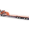 Drake ZT09341 Drake 4x8 Swingwing Gooseneck Drop Deck Trailer and 2x8 Dolly Drake Orange Blue - Scale 1:50