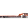 Drake ZT09341 Drake 4x8 Swingwing Gooseneck Drop Deck Trailer and 2x8 Dolly Drake Orange Blue - Scale 1:50