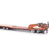 Drake ZT09341 Drake 4x8 Swingwing Gooseneck Drop Deck Trailer and 2x8 Dolly Drake Orange Blue - Scale 1:50