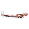 Drake ZT09341 Drake 4x8 Swingwing Gooseneck Drop Deck Trailer and 2x8 Dolly Drake Orange Blue - Scale 1:50