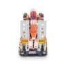 Drake ZT09341 Drake 4x8 Swingwing Gooseneck Drop Deck Trailer and 2x8 Dolly Drake Orange Blue - Scale 1:50