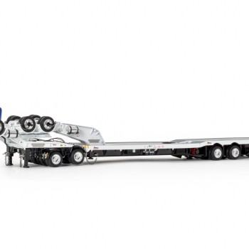 Drake ZT09342 AUSTRALIAN Drake 4x8 Swingwing Drop Deck Trailer and 2x8 Dolly White Black Heavy Haulage - Scale 1:50