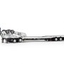 Drake ZT09342 AUSTRALIAN Drake 4x8 Swingwing Drop Deck Trailer and 2x8 Dolly White Black Heavy Haulage - Scale 1:50