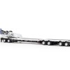Drake ZT09342 AUSTRALIAN Drake 4x8 Swingwing Drop Deck Trailer and 2x8 Dolly White Black Heavy Haulage - Scale 1:50