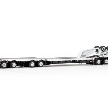 Drake ZT09342 AUSTRALIAN Drake 4x8 Swingwing Drop Deck Trailer and 2x8 Dolly White Black Heavy Haulage - Scale 1:50
