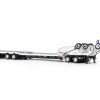 Drake ZT09342 AUSTRALIAN Drake 4x8 Swingwing Drop Deck Trailer and 2x8 Dolly White Black Heavy Haulage - Scale 1:50