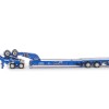 Drake ZT09344 Drake 4x8 Swingwing Gooseneck Drop Deck Trailer and 2x8 Dolly McAleese Light Blue - Scale 1:50