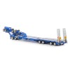 Drake ZT09344 Drake 4x8 Swingwing Gooseneck Drop Deck Trailer and 2x8 Dolly McAleese Light Blue - Scale 1:50