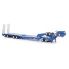 Drake ZT09344 Drake 4x8 Swingwing Gooseneck Drop Deck Trailer and 2x8 Dolly McAleese Light Blue - Scale 1:50