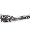 Drake ZT09345 Drake 4x8 Swingwing Gooseneck Drop Deck Trailer and 2x8 Dolly Gloss Black - Scale 1:50