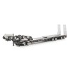 Drake ZT09345 Drake 4x8 Swingwing Gooseneck Drop Deck Trailer and 2x8 Dolly Gloss Black - Scale 1:50