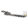 Drake ZT09345 Drake 4x8 Swingwing Gooseneck Drop Deck Trailer and 2x8 Dolly Gloss Black - Scale 1:50