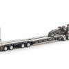 Drake ZT09345 Drake 4x8 Swingwing Gooseneck Drop Deck Trailer and 2x8 Dolly Gloss Black - Scale 1:50