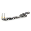 Drake ZT09345 Drake 4x8 Swingwing Gooseneck Drop Deck Trailer and 2x8 Dolly Gloss Black - Scale 1:50