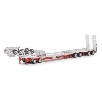 Drake ZT09347 Drake 4x8 Swingwing Gooseneck Drop Deck Trailer & 2x8 Dolly Bowers 10th Anniversary - Scale 1:50 