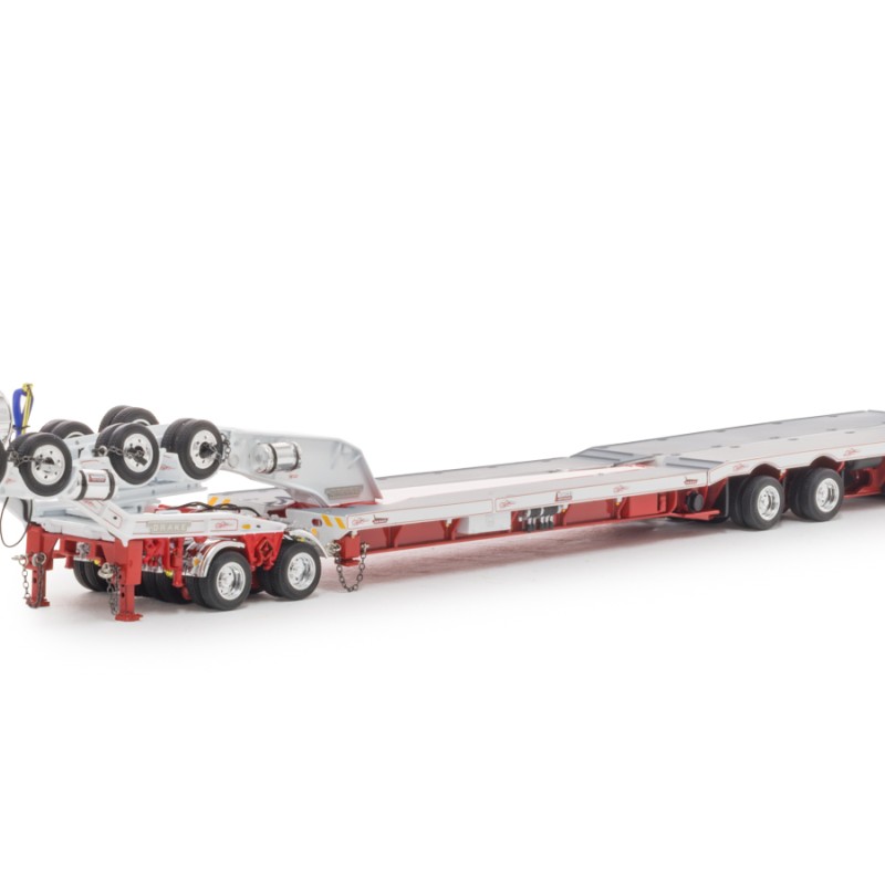 Drake ZT09347 Drake 4x8 Swingwing Gooseneck Drop Deck Trailer & 2x8 Dolly Bowers 10th Anniversary - Scale 1:50 