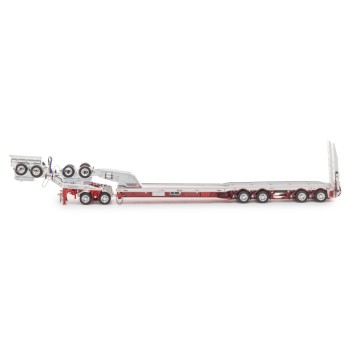 Drake ZT09347 Drake 4x8 Swingwing Gooseneck Drop Deck Trailer & 2x8 Dolly Bowers 10th Anniversary - Scale 1:50 