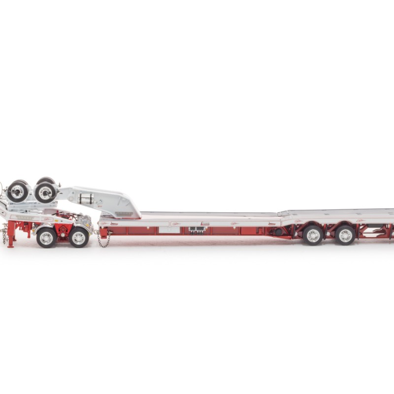 Drake ZT09347 Drake 4x8 Swingwing Gooseneck Drop Deck Trailer & 2x8 Dolly Bowers 10th Anniversary - Scale 1:50 